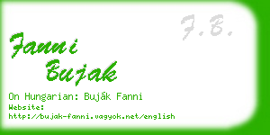 fanni bujak business card