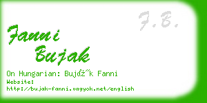 fanni bujak business card